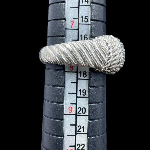 Judith Ripka 925 Sterling Silver Pave CZ Dome Ring Authentic Designer Size 8 - Picture 8 of 8